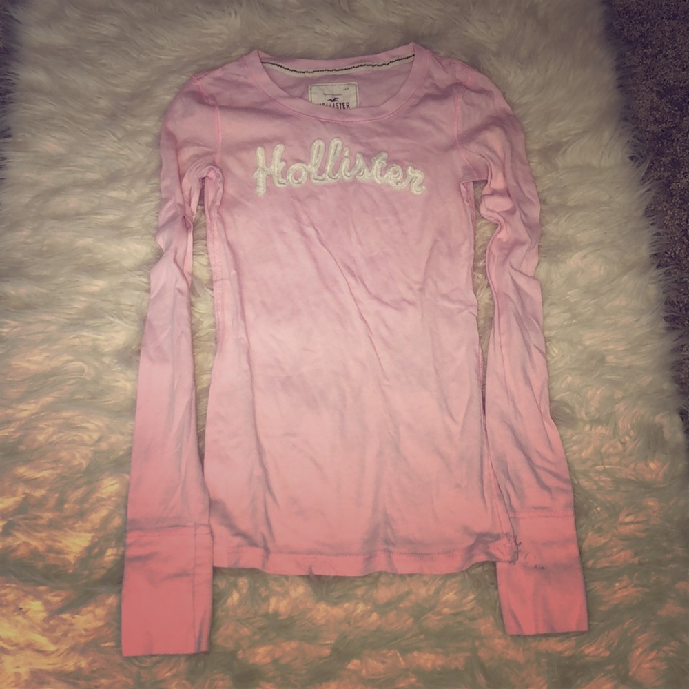 Hollister Long Sleeve Shirt Pink XS